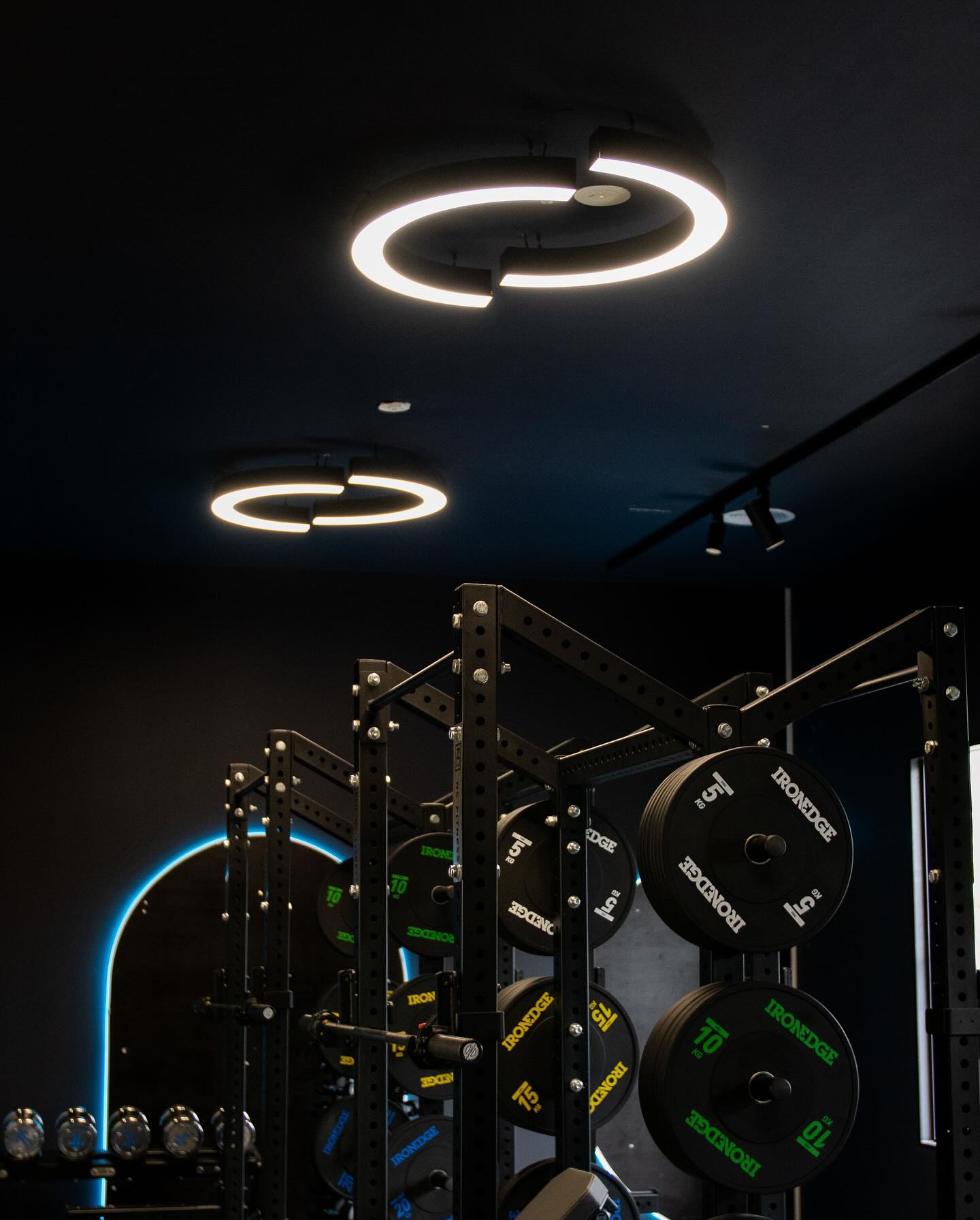 Gym lighting installation